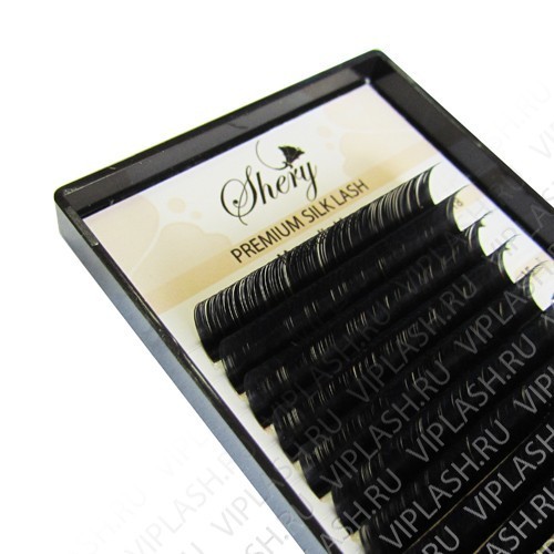 Ресницы Shery Silk (Шелк) Черный 18 линий 7-15 мм Изгиб L